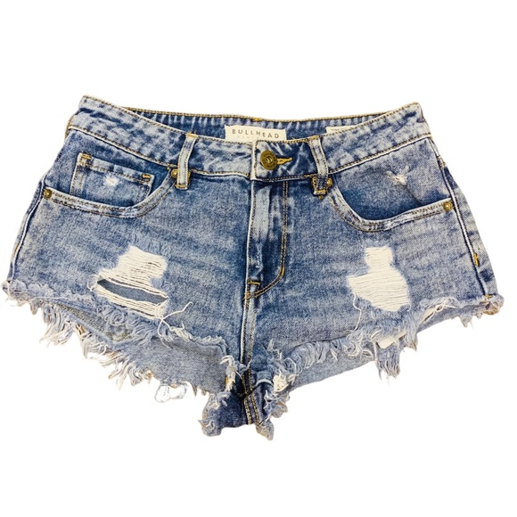Bullhead Pants - PacSun Bullhead High Rise Short Cut off Denim 3258